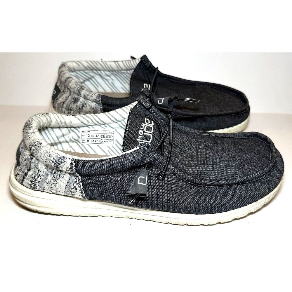 Hey Dude Wally Funk Carbon Blue Men’s Size 10 Slip On Casual Shoes